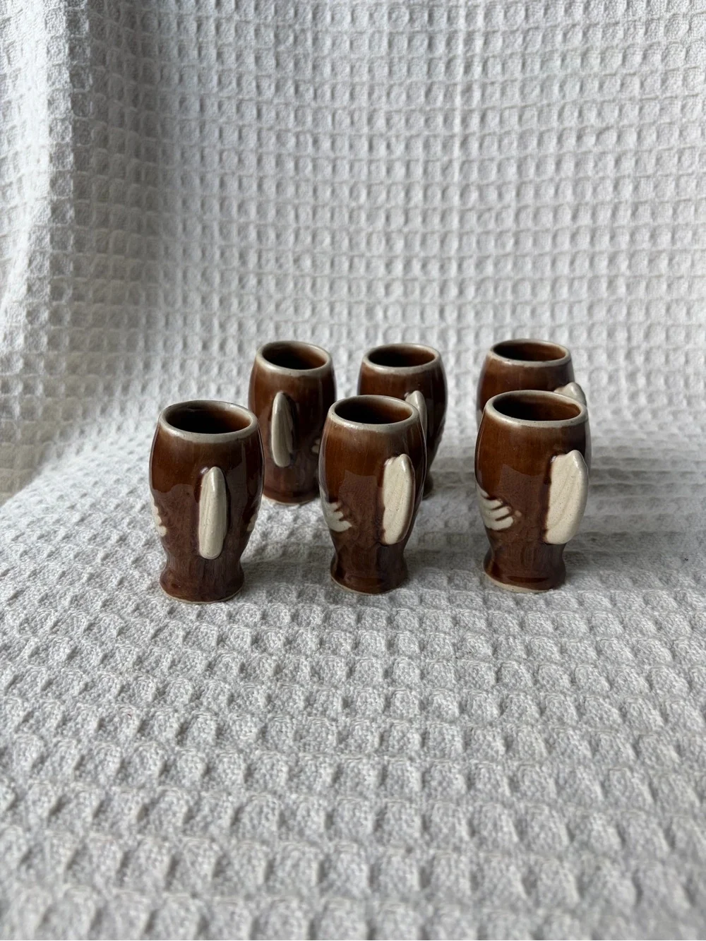Vintage Mid-Century Ceramic Rooster Liqueur Decanter Set With Matching Cups